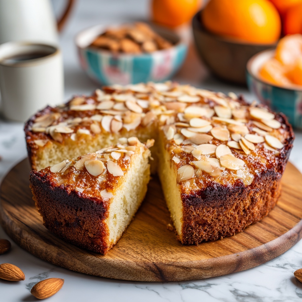 Orange Honey Date Cake with Almond Topping Recipe - Recipe Image