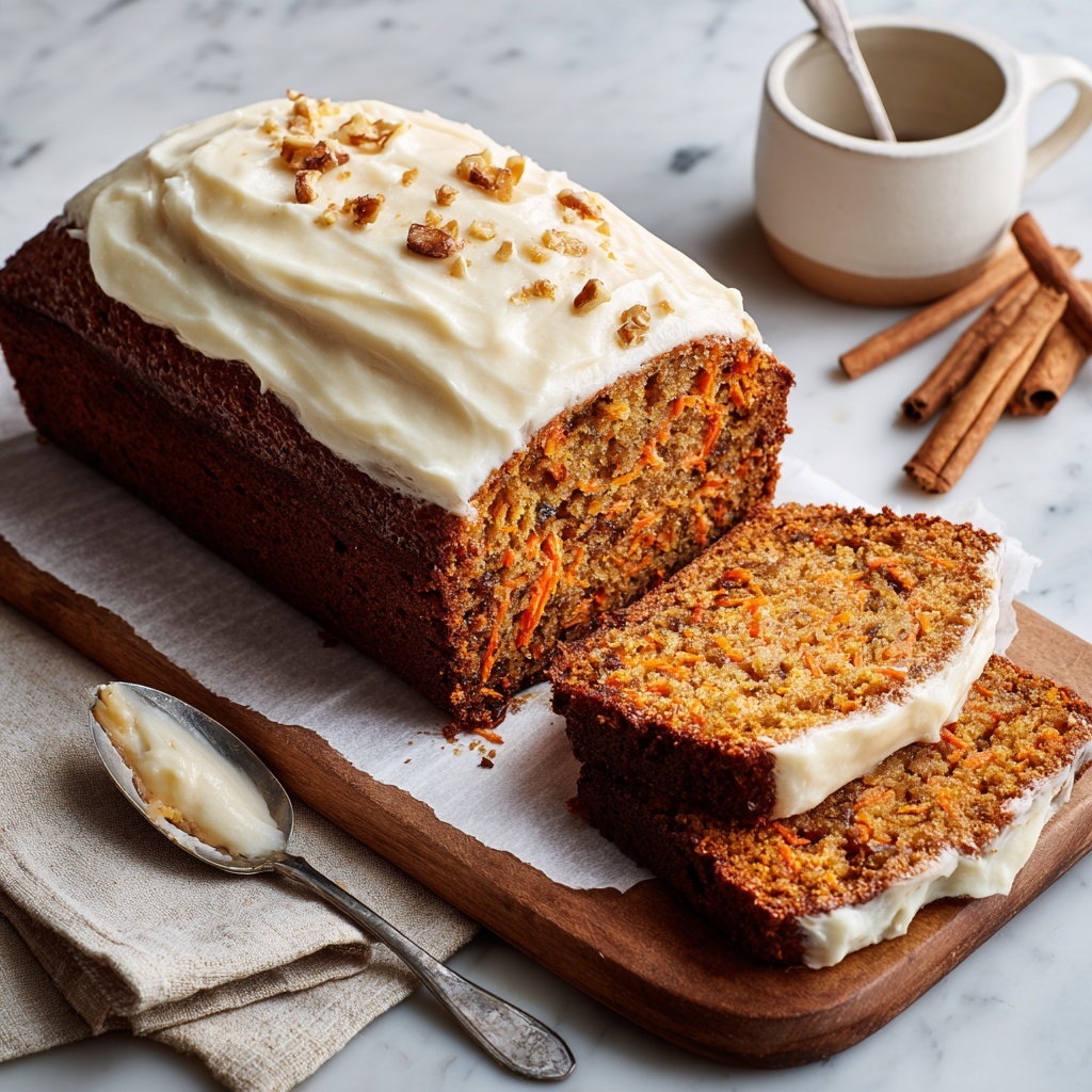 Spiced Carrot & Date Loaf with Maple Cream Recipe - Recipe Image
