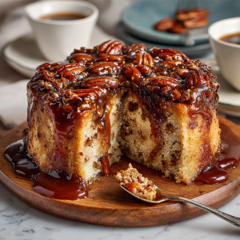 Carrot Pecan Sticky Pudding with Brown Sugar Cream Recipe