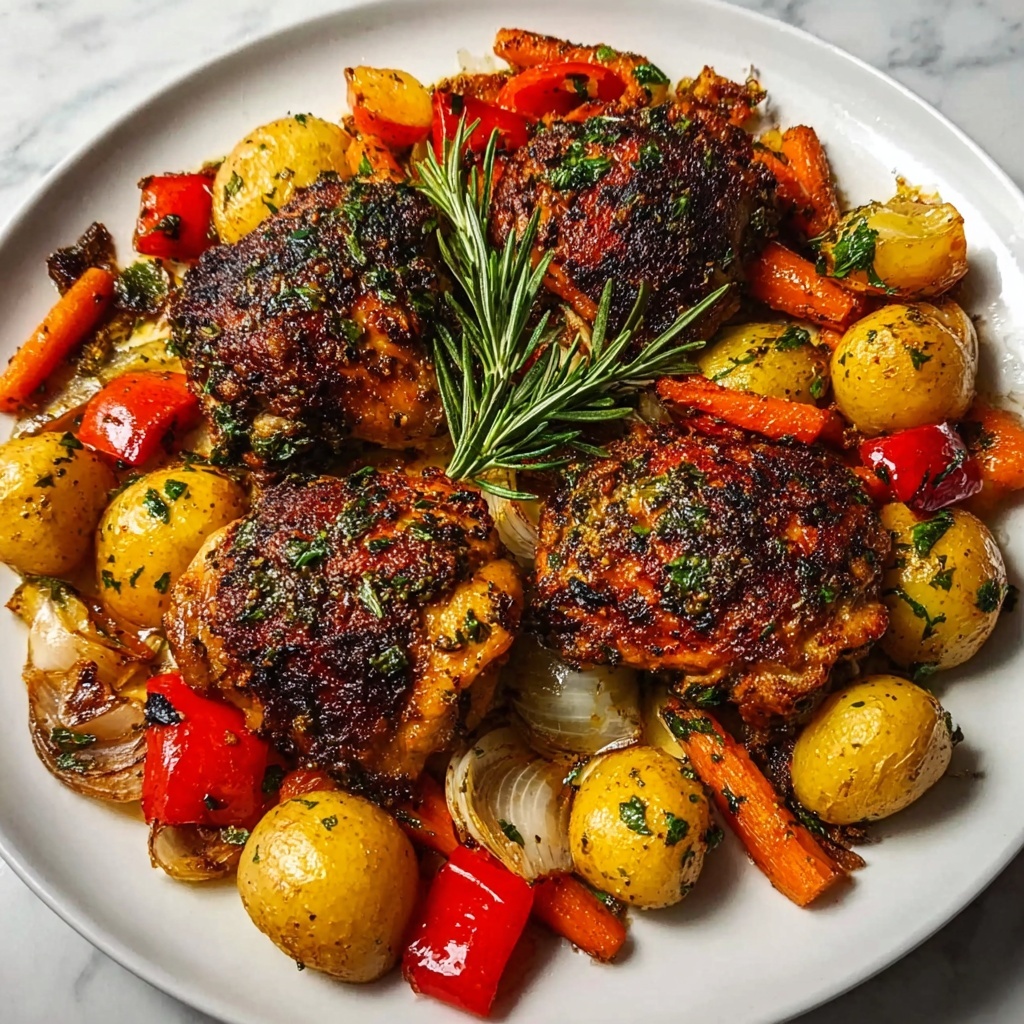 Roasted Garlic Chicken with Vegetables Recipe - Recipe Image