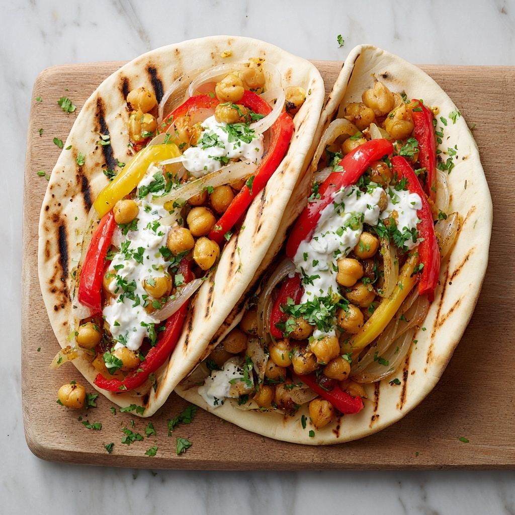 Vegan Chickpea Shawarma Wrap with Tahini and Fresh Parsley Recipe - Recipe Image