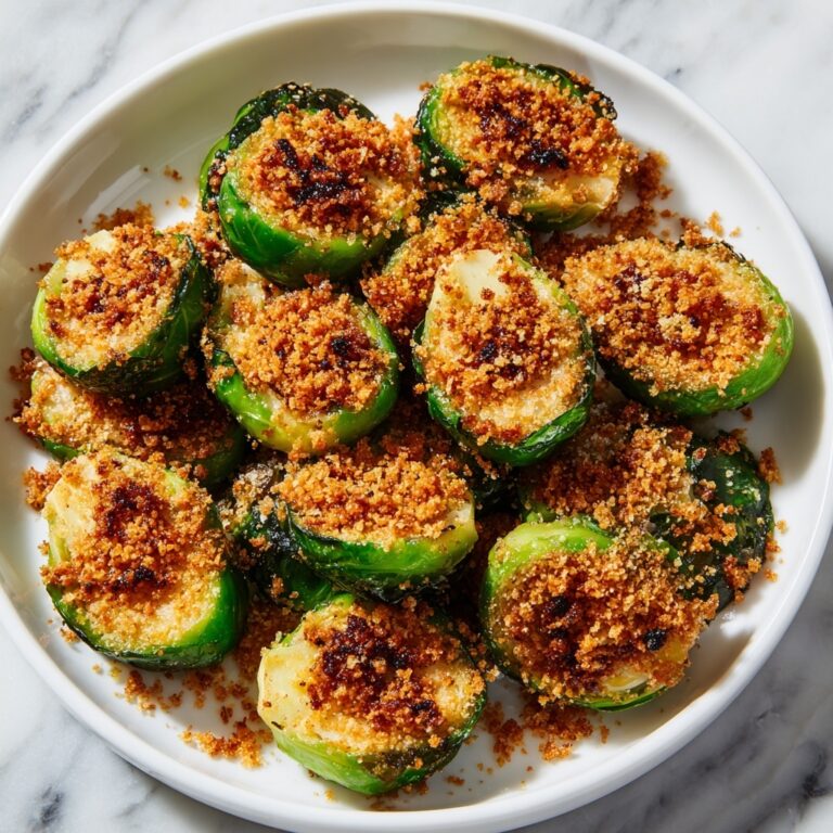 Crispy Parmesan Crusted Roasted Brussels Sprouts Recipe