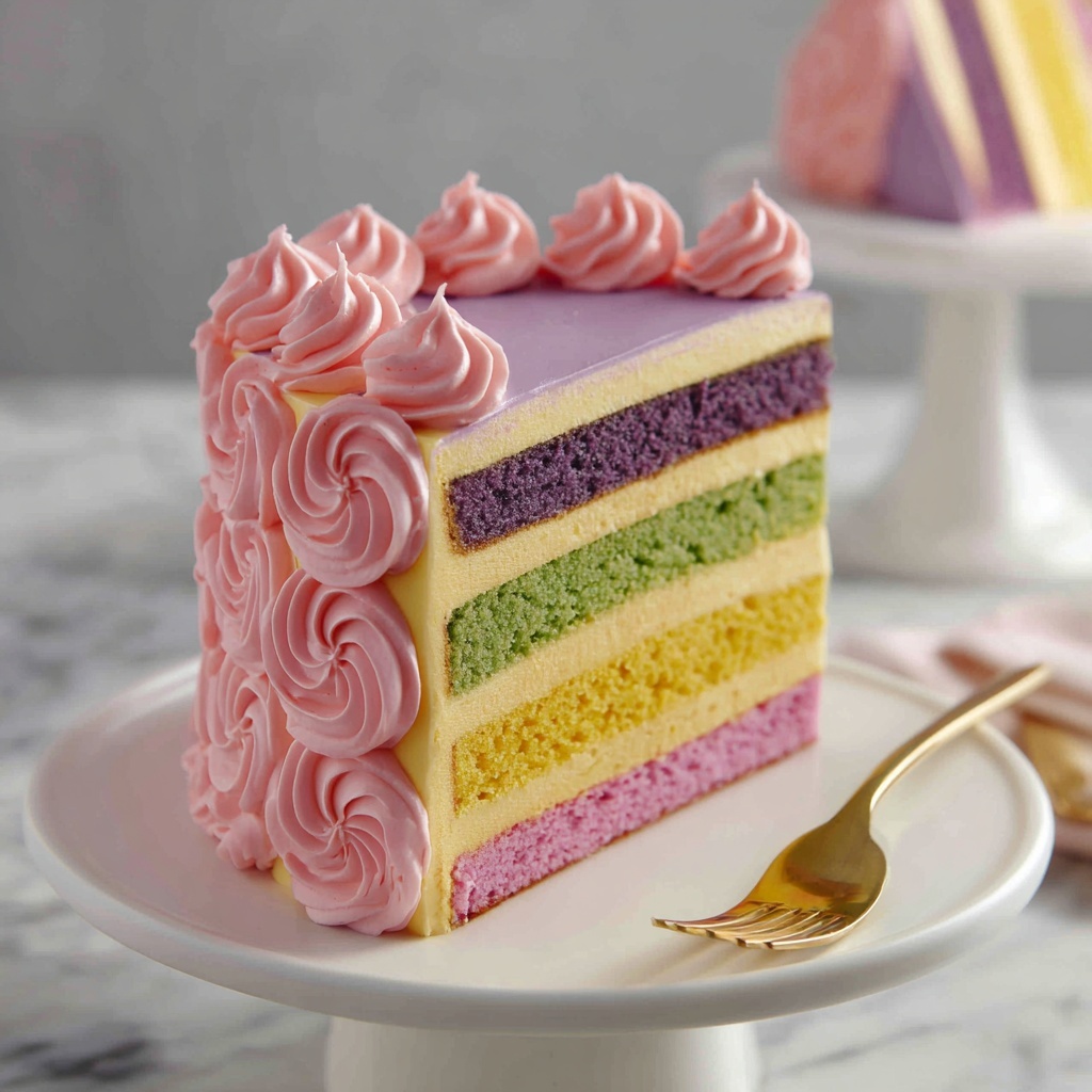 Colorful Rainbow Veggie Cake Recipe - Recipe Image