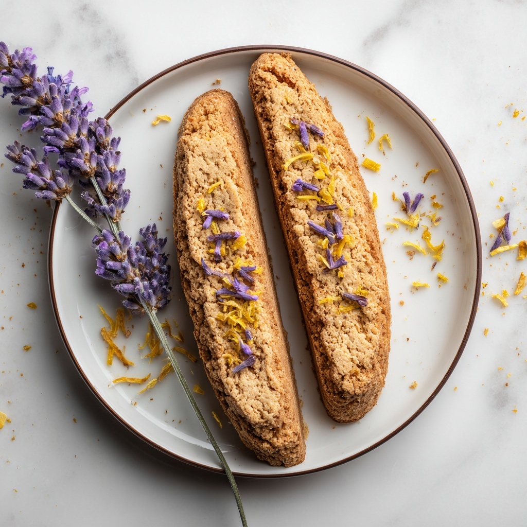 Lavender Pistachio Biscotti Cookies Recipe - Recipe Image