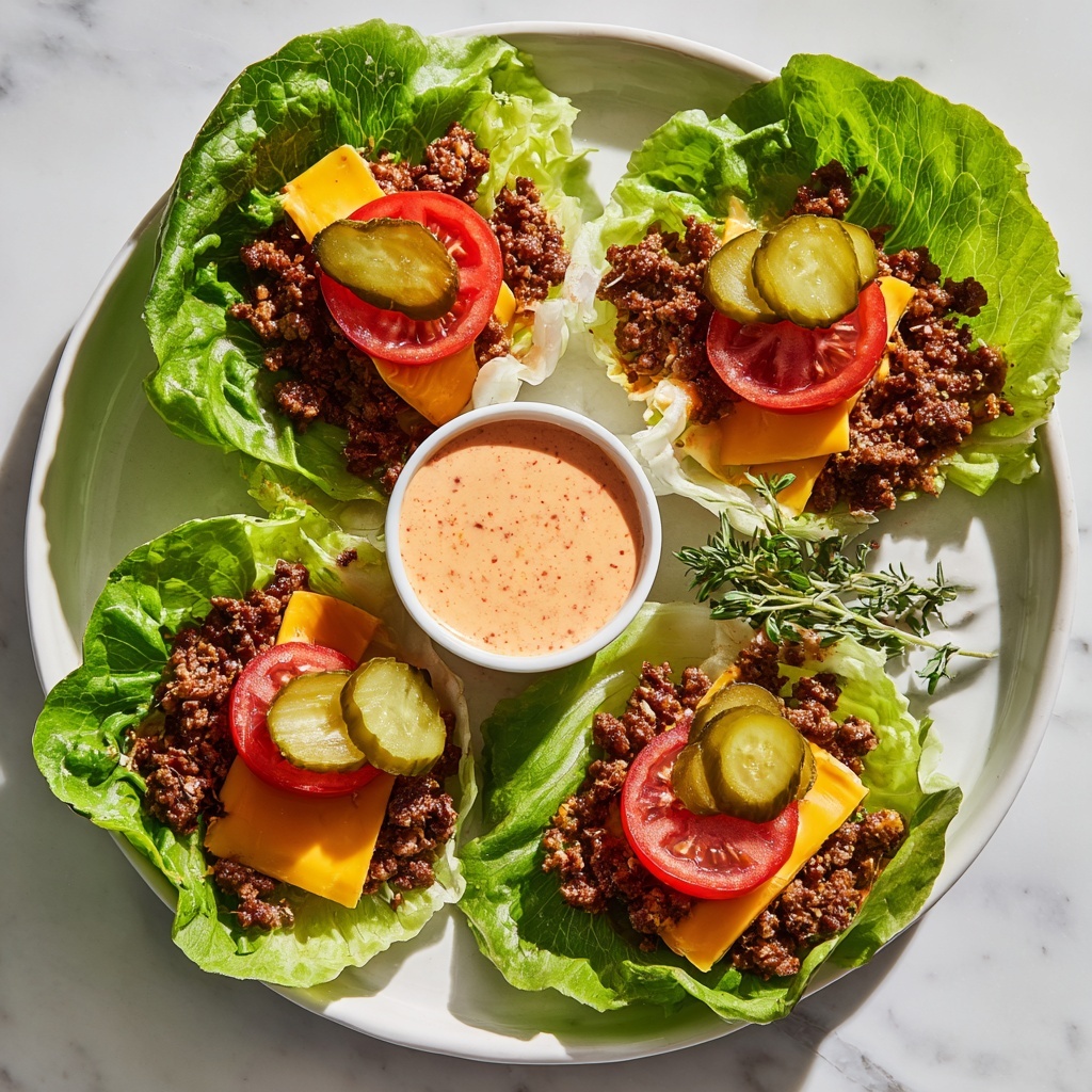 Savory Cheeseburger Lettuce Wraps Recipe - Recipe Image