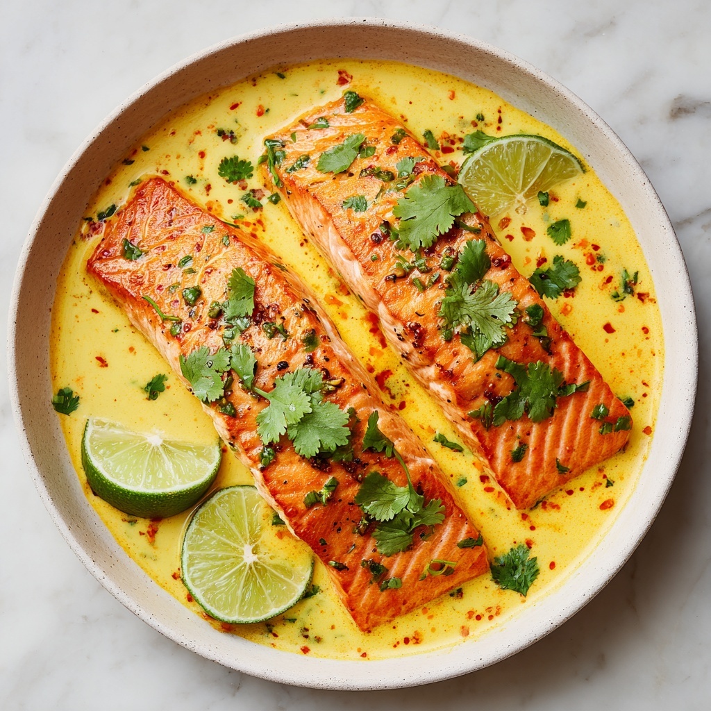 Coconut Curry Salmon: A Flavor-Packed Dinner Adventure Recipe - Recipe Image