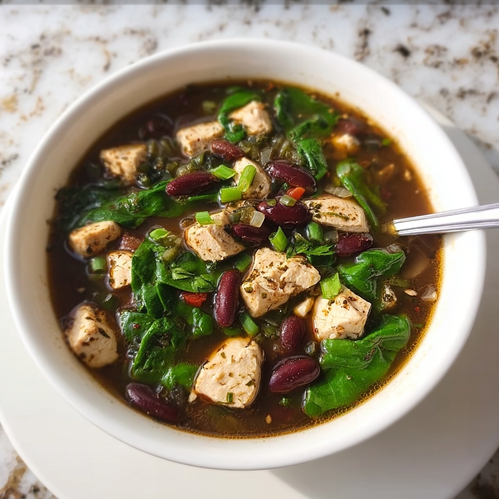 Chicken Spinach Bean Soup Recipe - Recipe Image