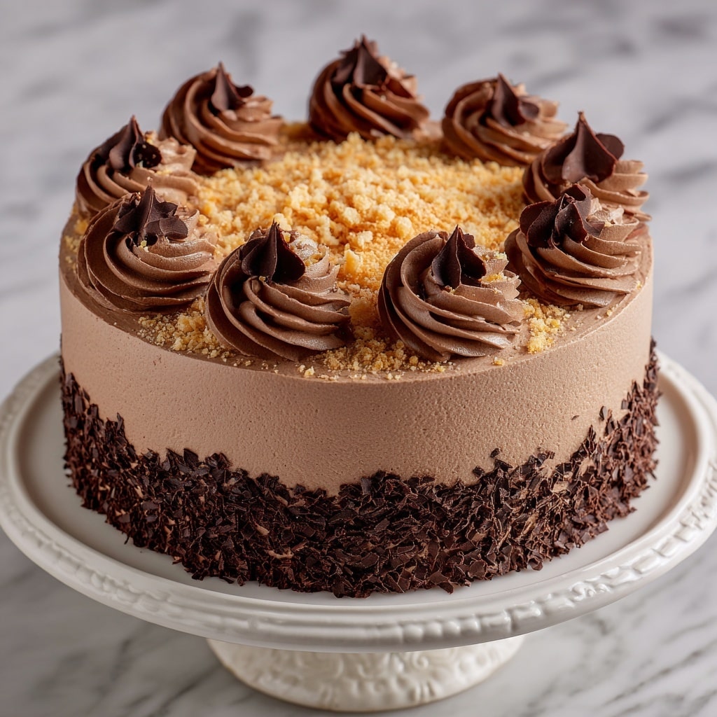 Chocolate German Cake with Coconut-Pecan Filling and Chocolate Buttercream Recipe - Recipe Image