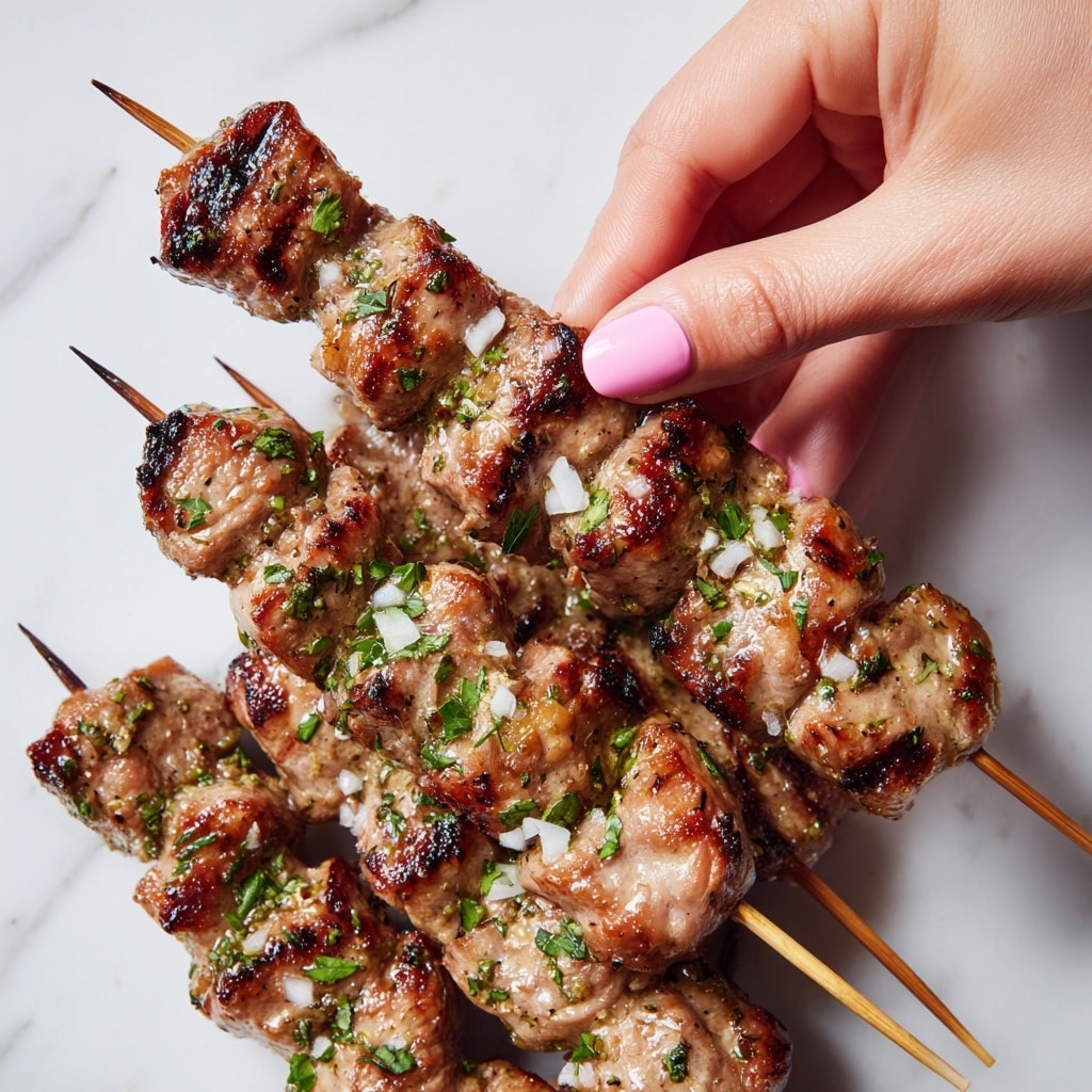 Air Fryer Garlic Parmesan Chicken Skewers Recipe - Recipe Image