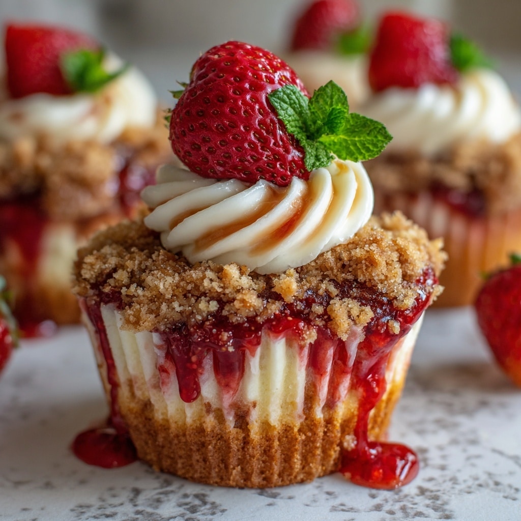Strawberry Cream Cheese Muffins with Optional Streusel Topping Recipe - Recipe Image