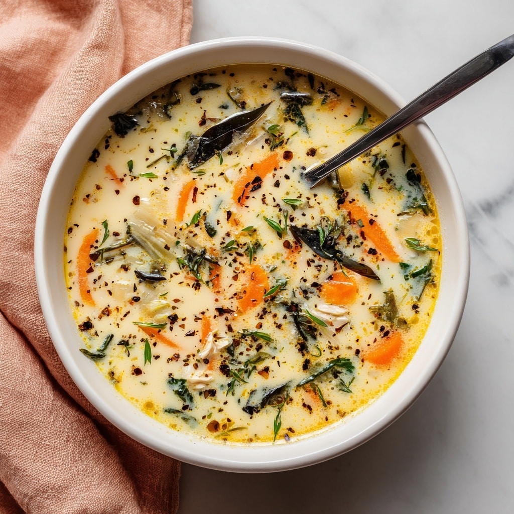 White Bean Soup with Spinach and Herbs Recipe - Recipe Image