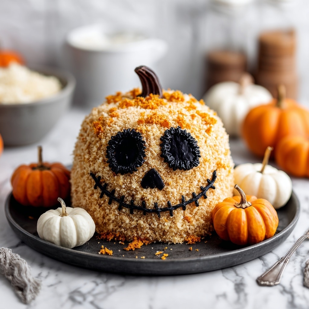 Skellington Cheese Ball Appetizer Recipe - Recipe Image