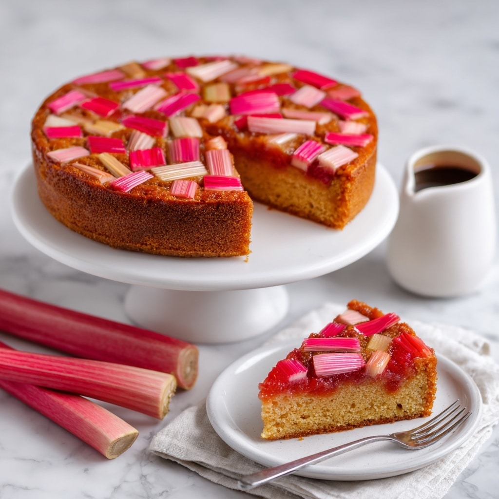 Scandinavian Rhubarb Cake Recipe - Recipe Image