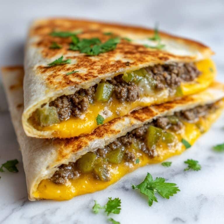Cheesy Ground Beef Quesadillas Recipe