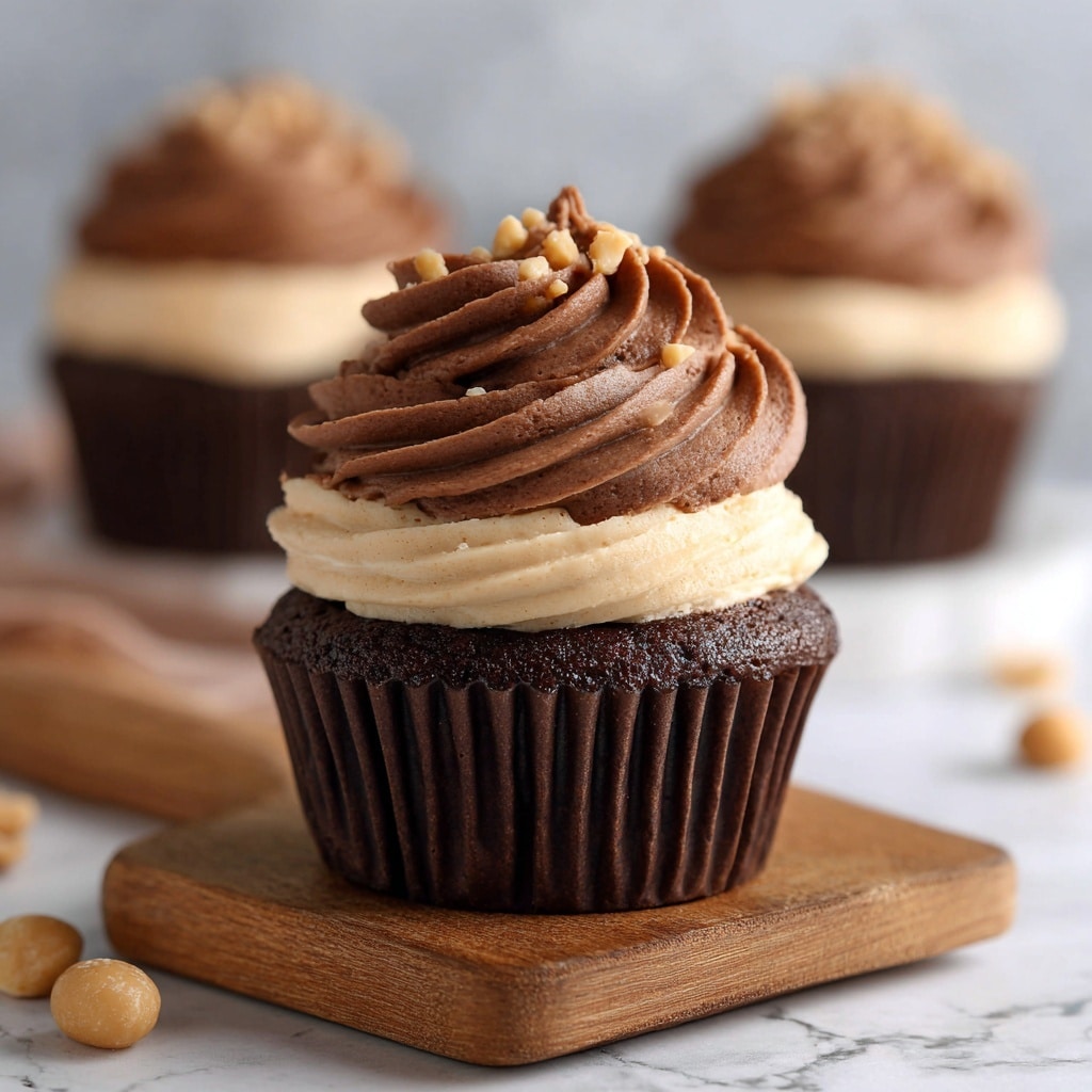 Chocolate Peanut Butter Cupcakes Recipe - Recipe Image