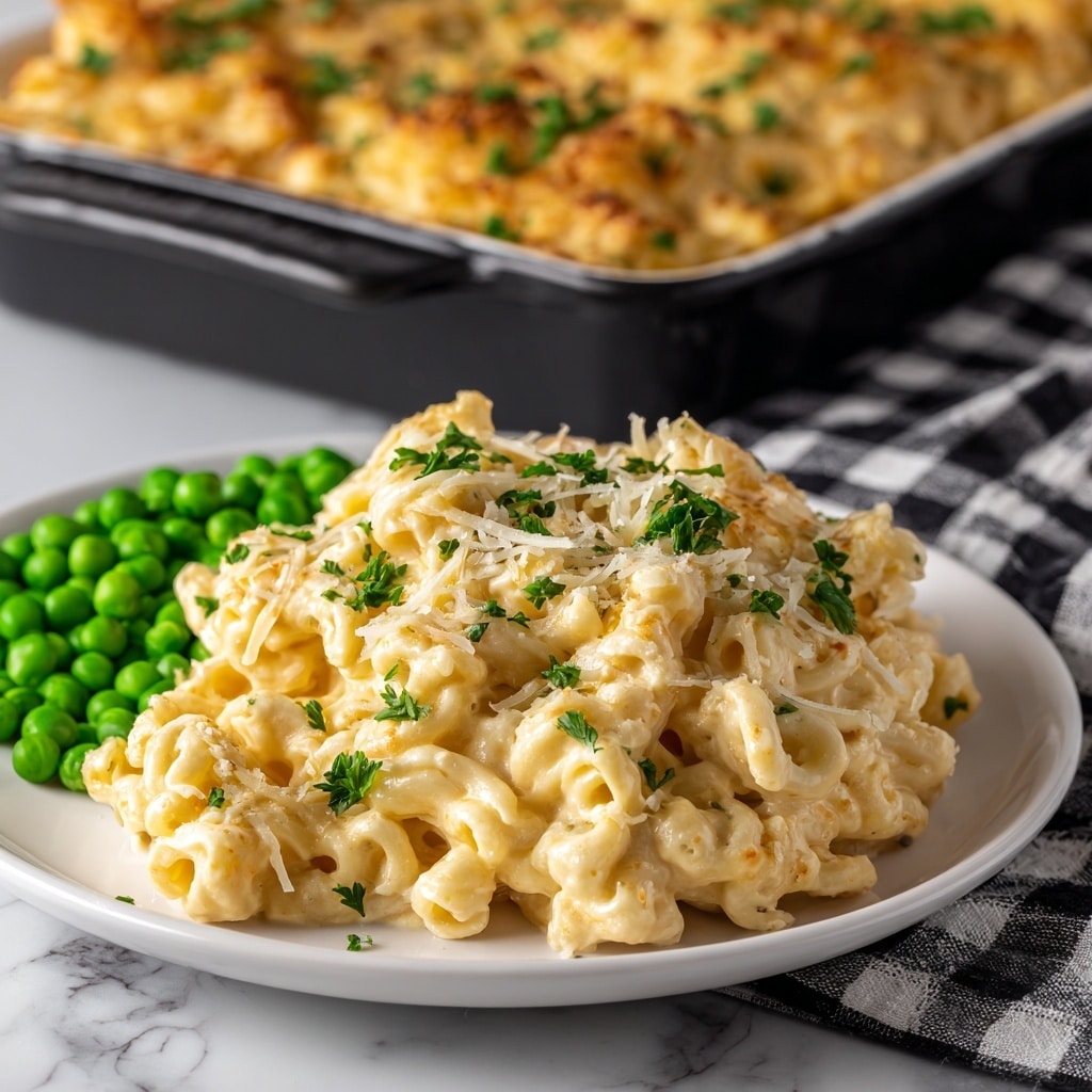 Parmesan Garlic Chicken Mac and Cheese Recipe - Recipe Image