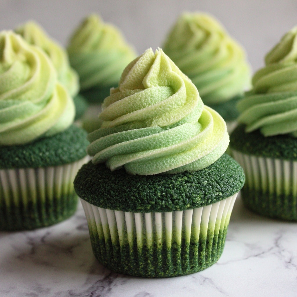 Irresistible Green Velvet Cupcakes with Creamy Cocoa Frosting Recipe - Recipe Image