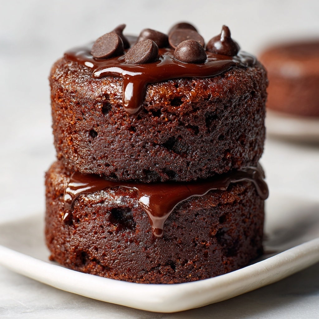 Mini Chocolate Fudge Cakes with Fresh Berries and Whipped Cream Recipe - Recipe Image