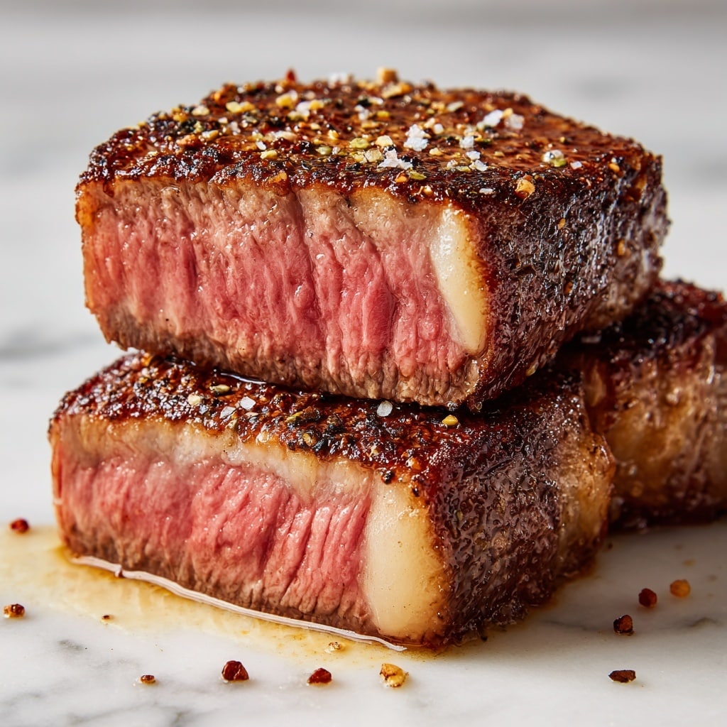 Pan Seared New York Strip Steak with Herb Butter Recipe - Recipe Image
