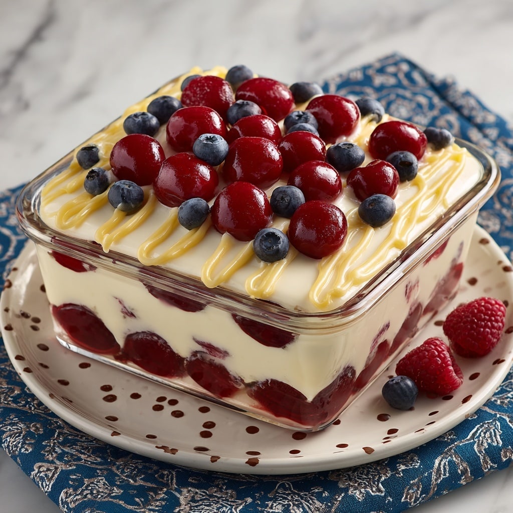 No Bake Summer Berry Icebox Cake Recipe - Recipe Image