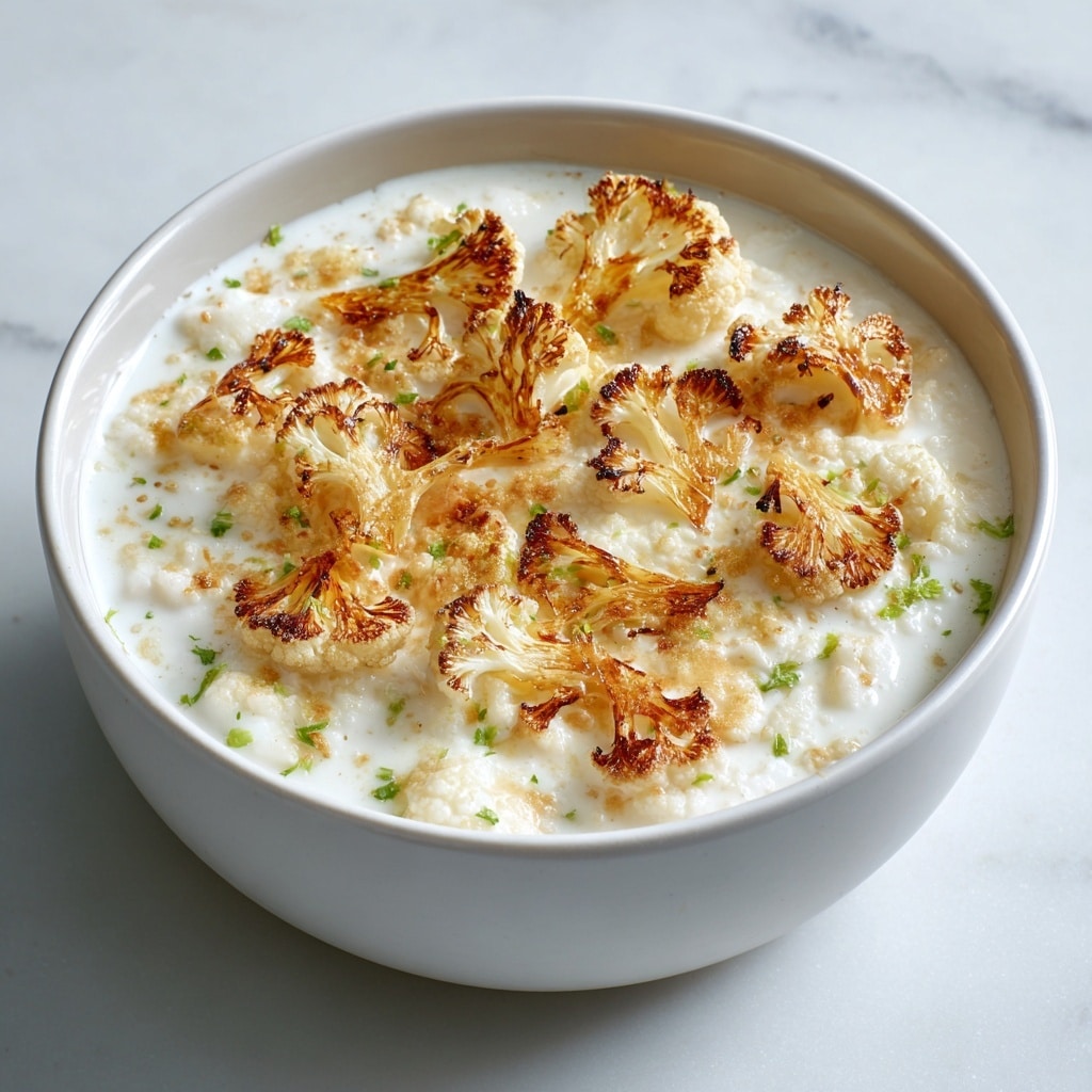 Cheddar Cauliflower and Roasted Garlic Soup Recipe - Recipe Image