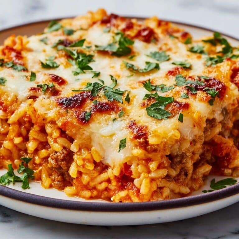 Vegetarian Pizza Casserole with White Beans and Rice Recipe