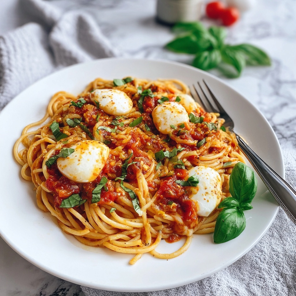 Pasta Pomodoro with Cherry Tomatoes, Fresh Mozzarella, and Baby Spinach Recipe - Recipe Image