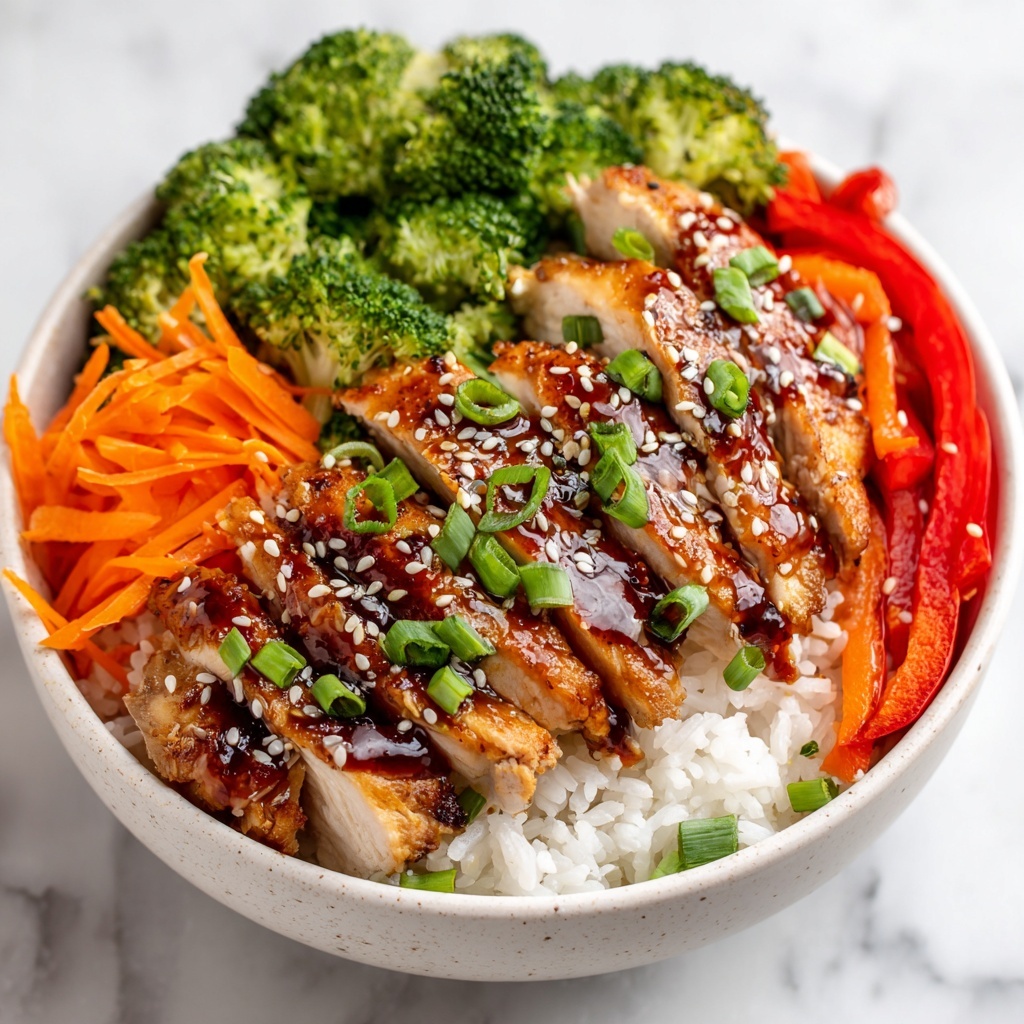 Teriyaki Chicken Bowls with Steamed Rice and Vegetables Recipe - Recipe Image