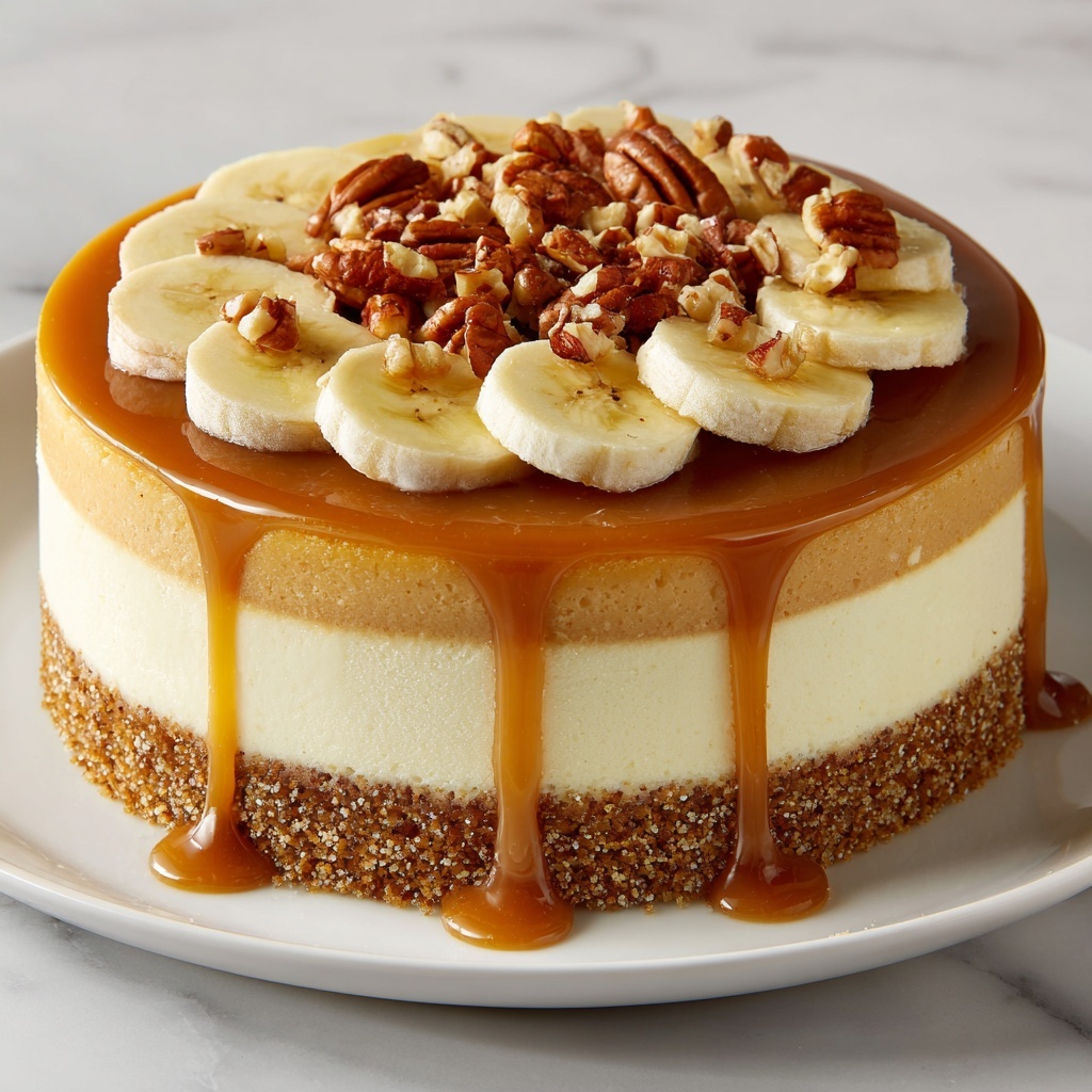 Banana Caramel Nut Cheesecake Recipe - Recipe Image