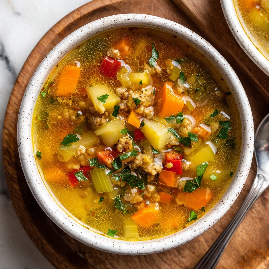 Savory Ground Turkey Vegetable Soup for Weight Loss Recipe - Recipe Image