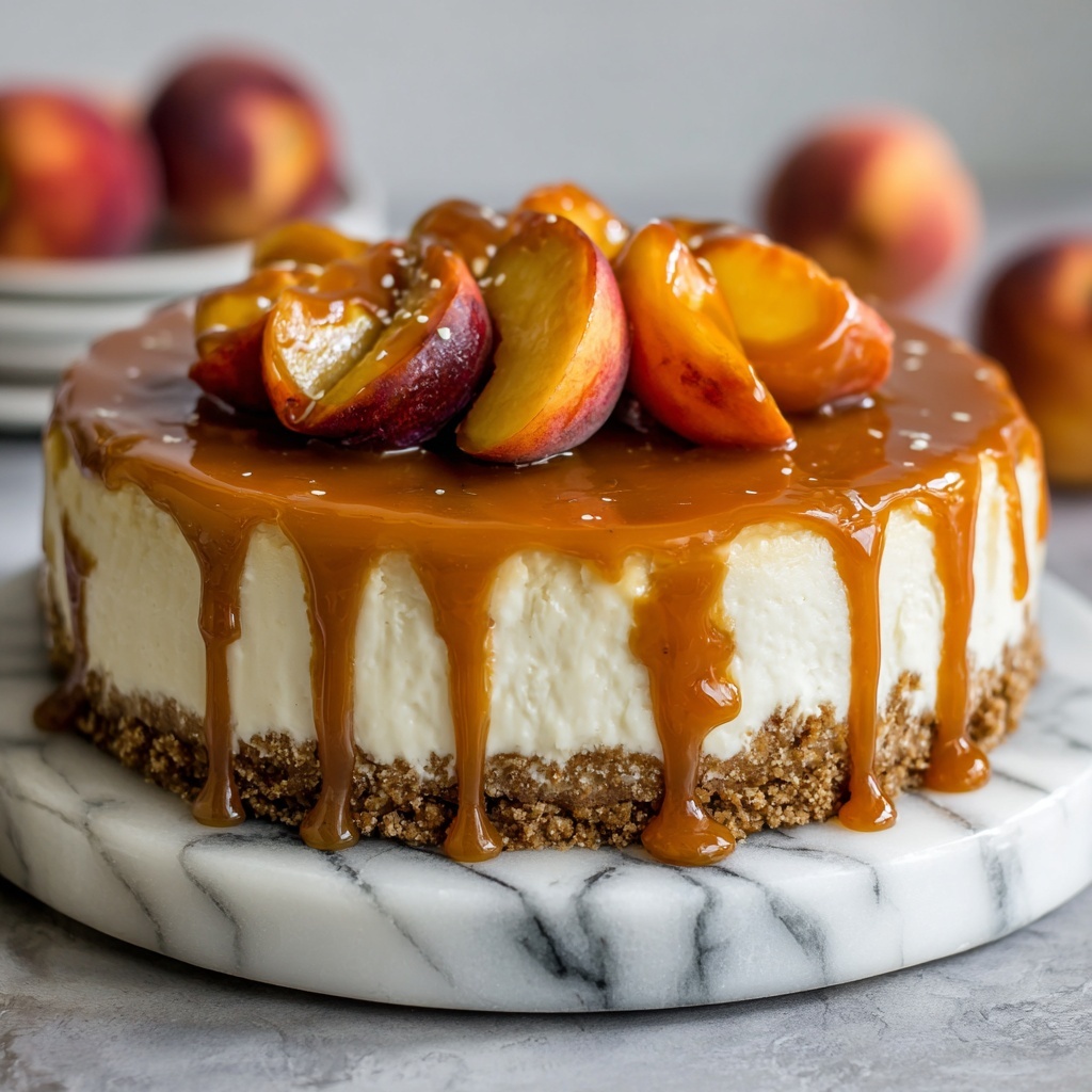 Peach Cobbler Cheesecake Recipe - Recipe Image