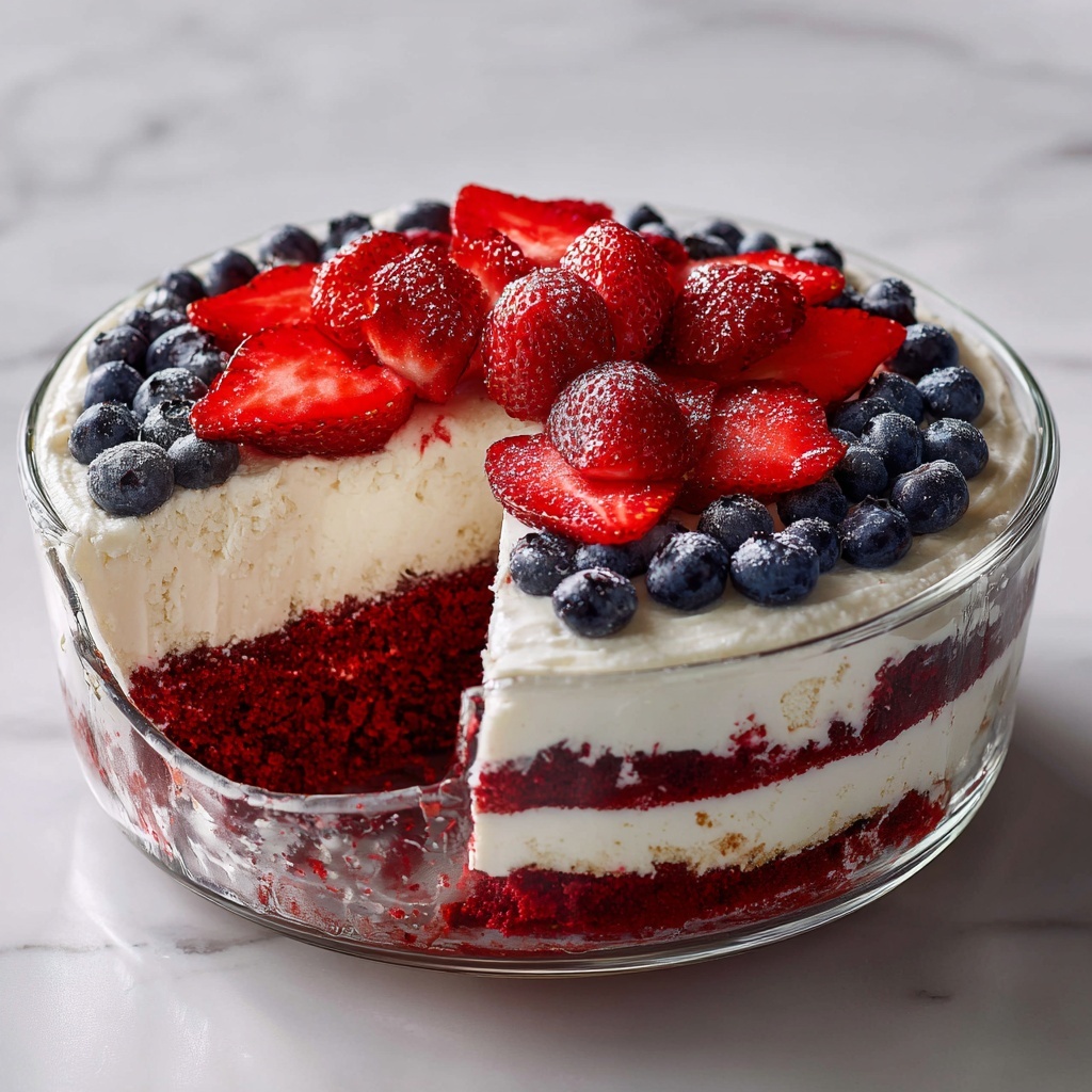 Red Velvet Trifle with Cream Cheese and Fresh Berries Recipe - Recipe Image