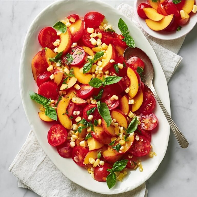 Tomato, Peach, and Corn Salad Recipe