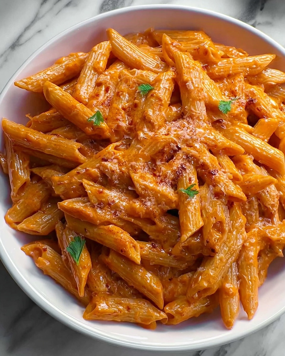 Penne Rosa: Creamy Vegetarian Pasta with Zucchini, Mushrooms, and Spinach Recipe - Recipe Image