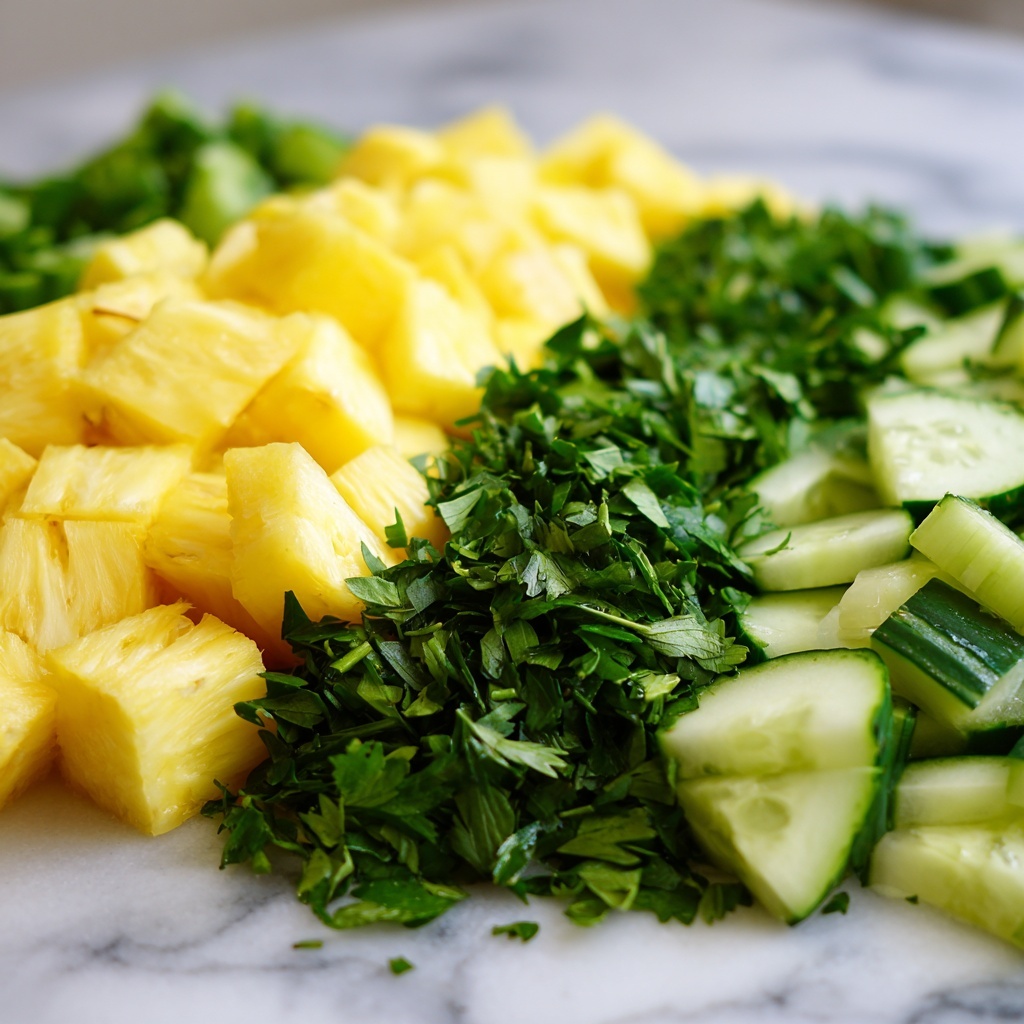 Light and Zesty Pineapple Cucumber Salad for Refreshing Snacking Recipe - Recipe Image