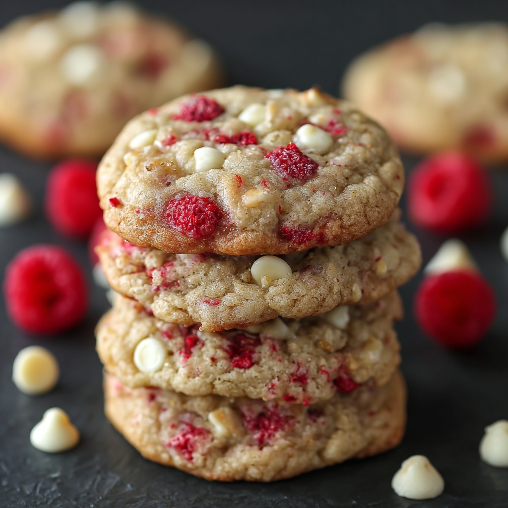 White Chocolate Raspberry Cookies Recipe - Recipe Image