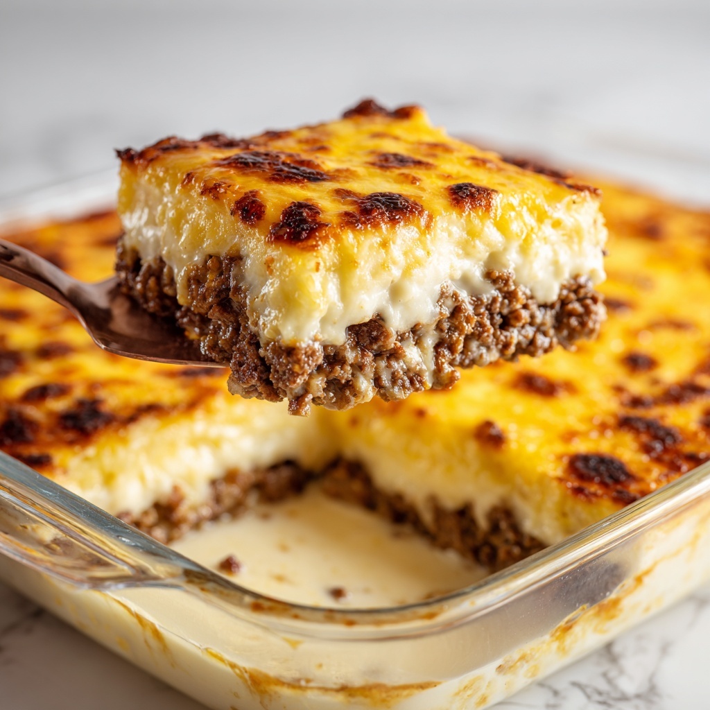 Cheesy Beef Lombardi Casserole Recipe - Recipe Image
