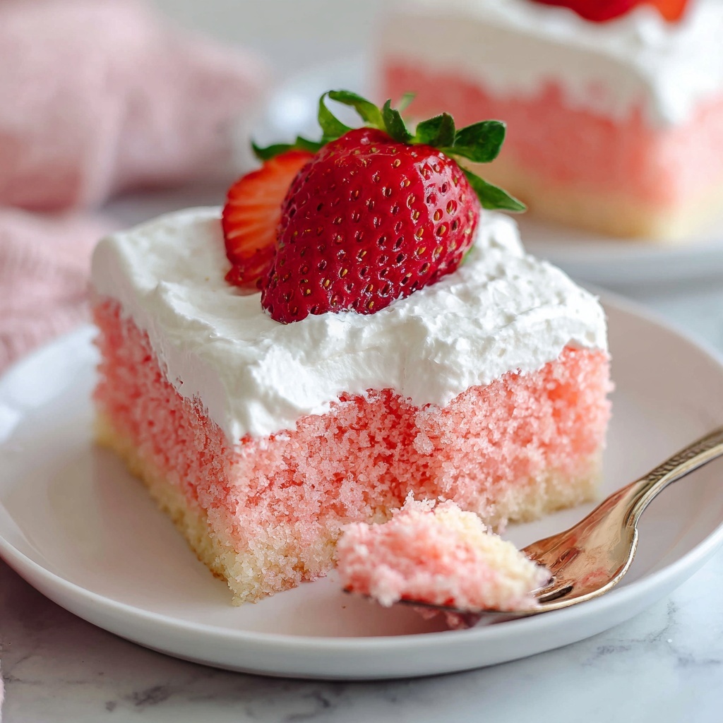 Strawberry Jello Poke Cake Recipe - Recipe Image