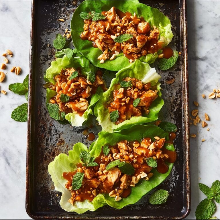 Peanut Chicken Lettuce Wraps Recipe