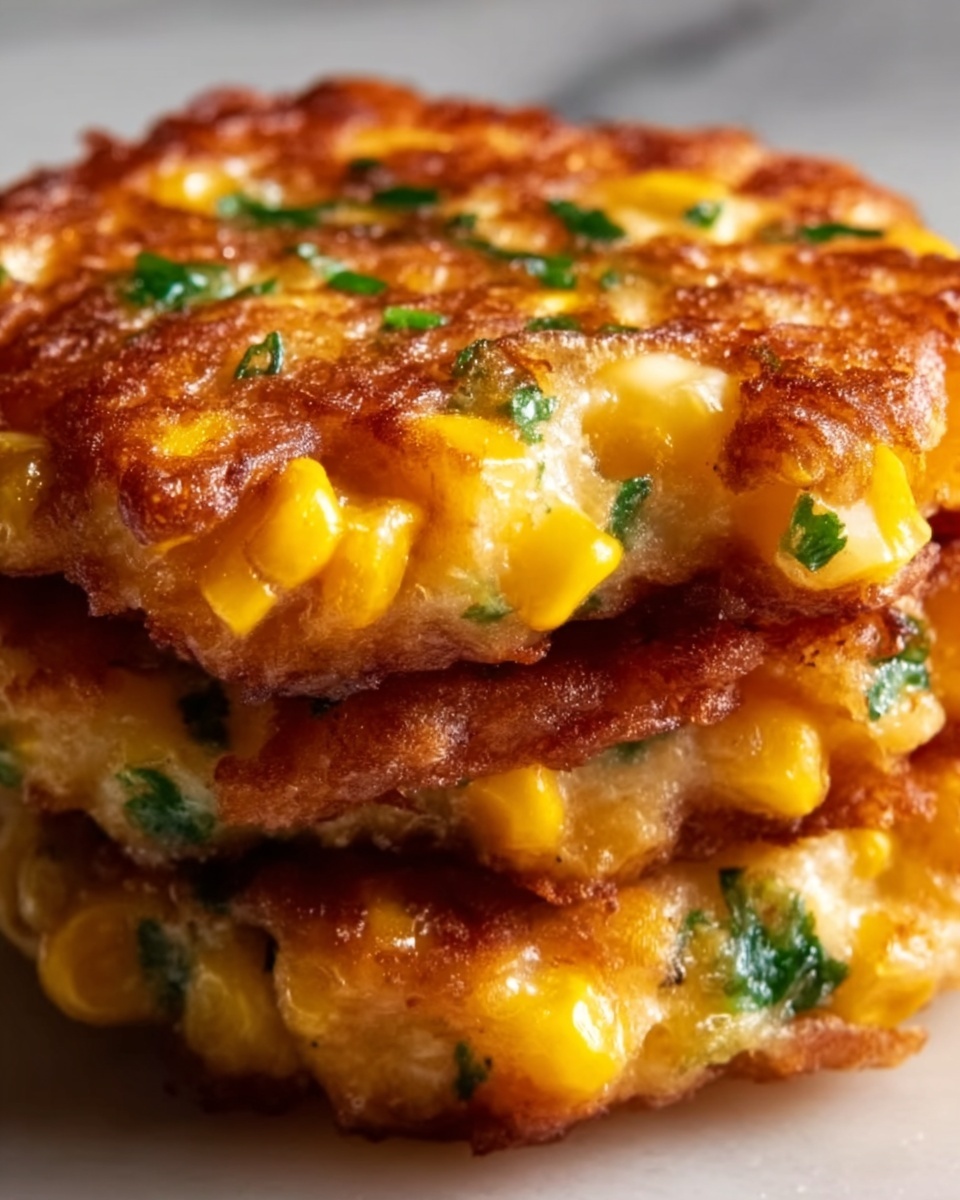 Crispy and Golden Corn Fritters Recipe - Recipe Image