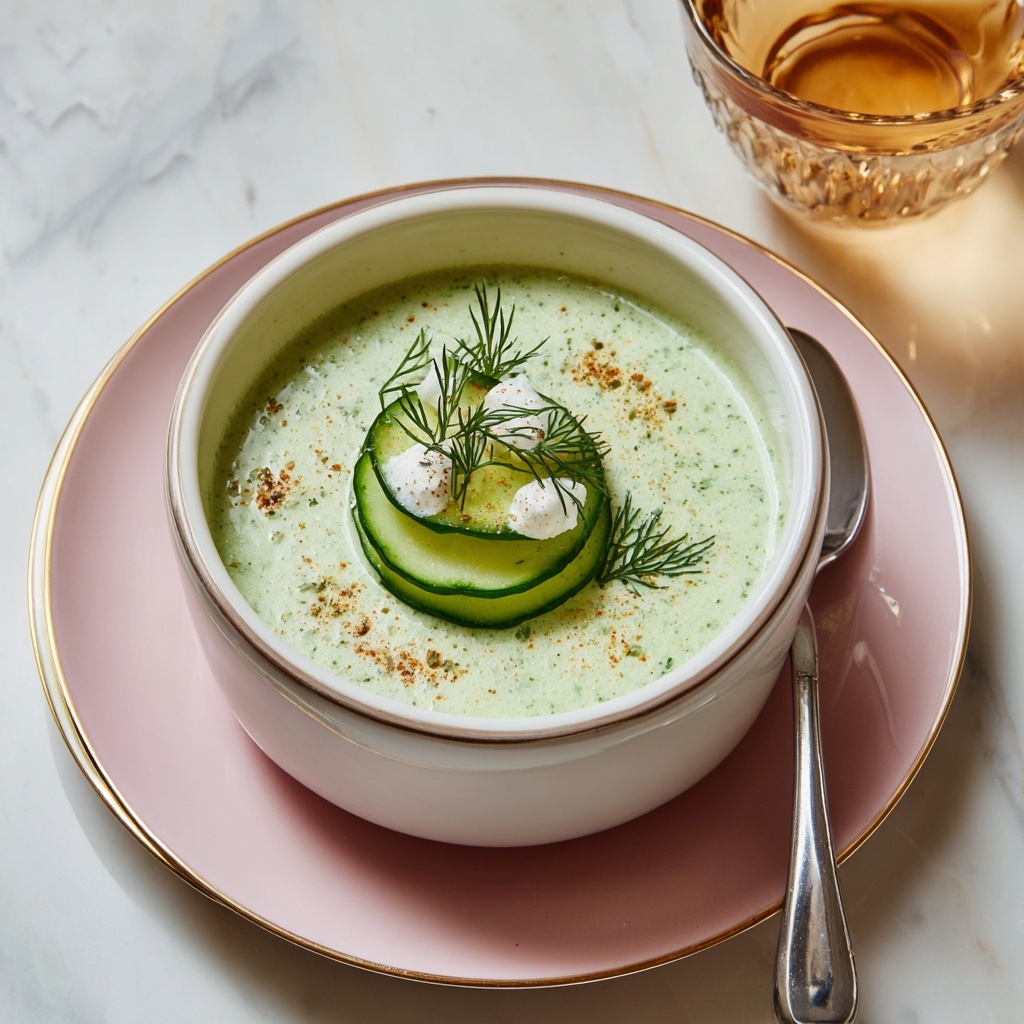 Cold Cucumber Soup with Yogurt and Dill Recipe - Recipe Image