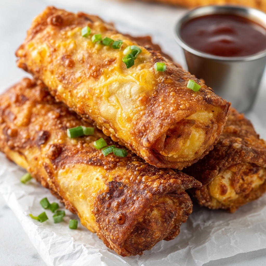 Irish Corned Beef Egg Rolls with Thousand Island Dipping Sauce Recipe - Recipe Image