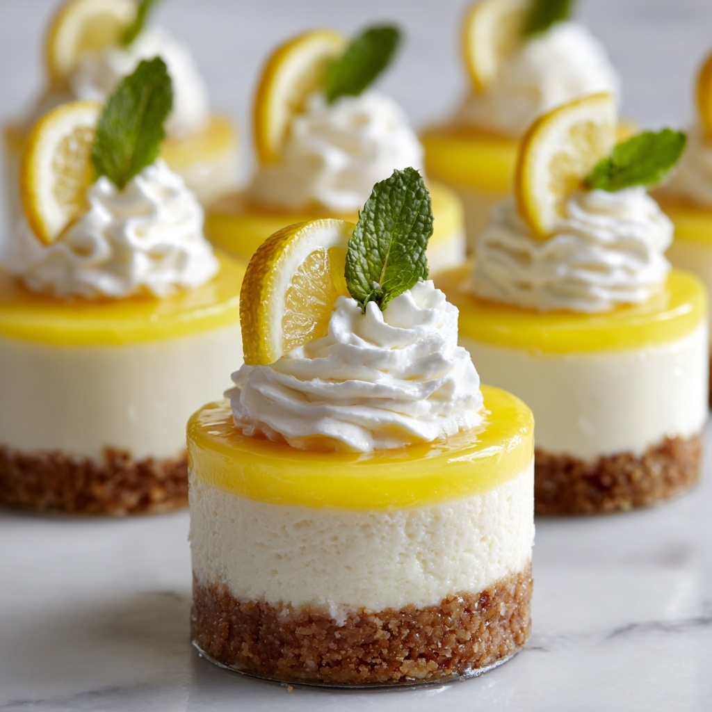 Zesty Mini Lemon Cheesecakes for Effortless Indulgence Recipe - Recipe Image