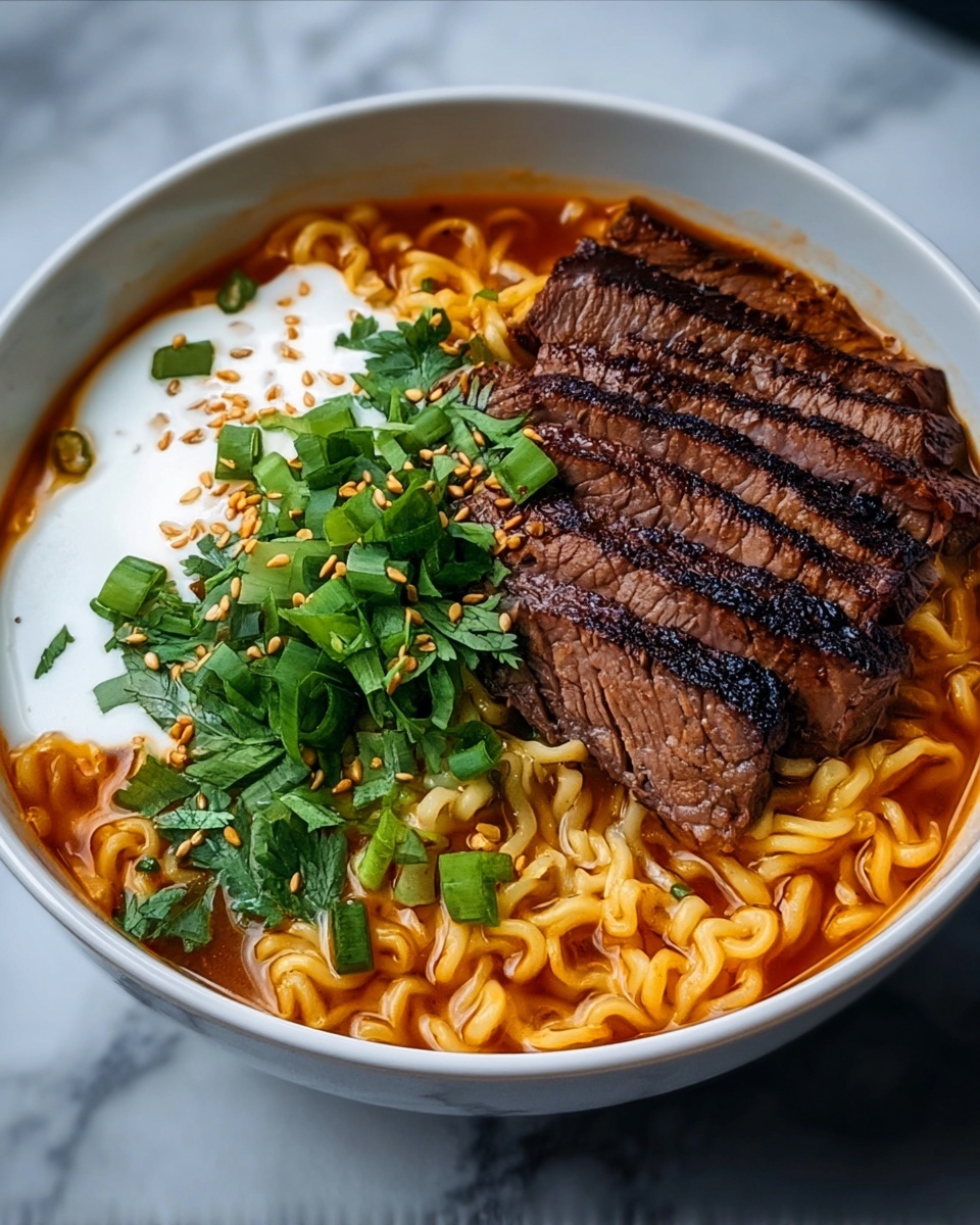 Spicy Korean Ramen Beef Recipe - Recipe Image