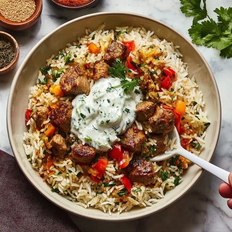 Pakistani Spiced Rice with Meat and Yogurt Sauce Recipe