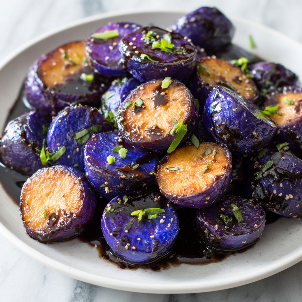 Balsamic Roasted Purple Potatoes Recipe - Recipe Image