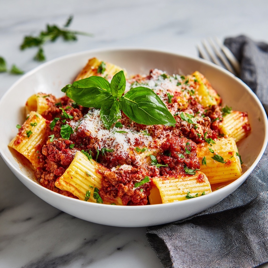 Four-Cheese Sausage Rigatoni Bake Recipe - Recipe Image