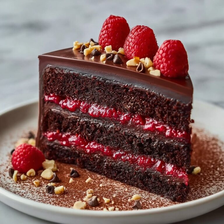 Extra Moist Chocolate, Raspberry & Roasted Hazelnut Cake with Whipped Ganache Recipe