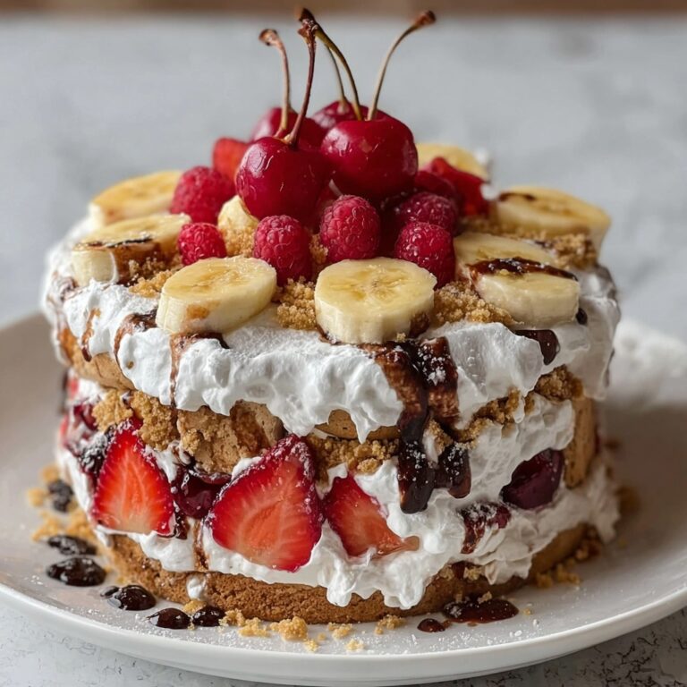 No-Bake Banana Split Cake Recipe