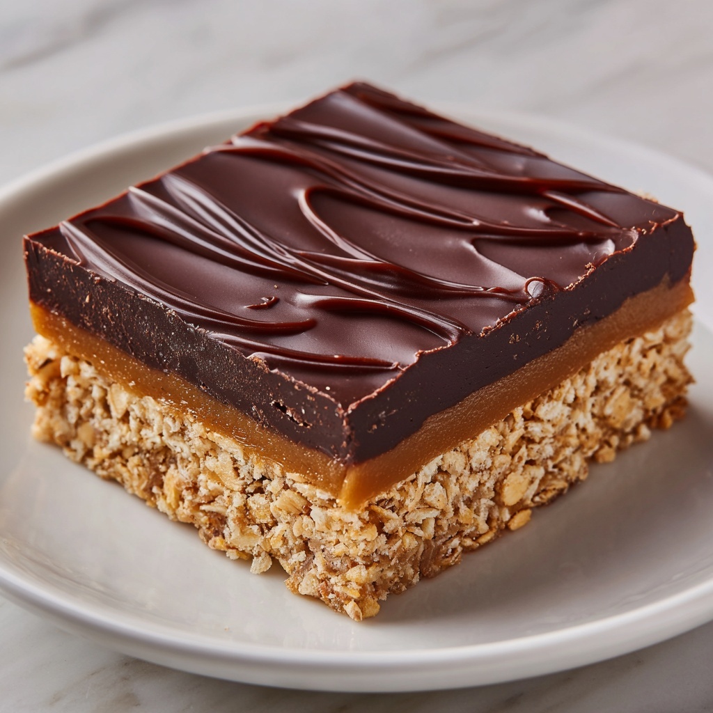 Best No-Bake Chocolate Oatmeal Bars Recipe - Recipe Image